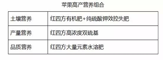 蘋果高產(chǎn)營(yíng)養(yǎng)組合